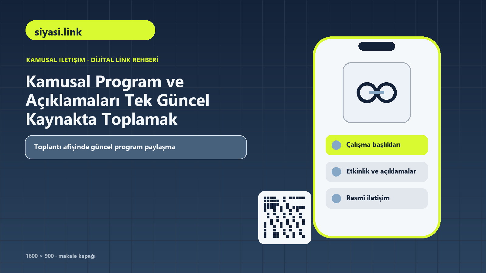 Kamusal Program ve Açıklamaları Tek Güncel Kaynakta Toplamak için kamusal özgeçmiş, çalışma başlıkları, etkinlik ve açıklamalar içeren kapak görseli